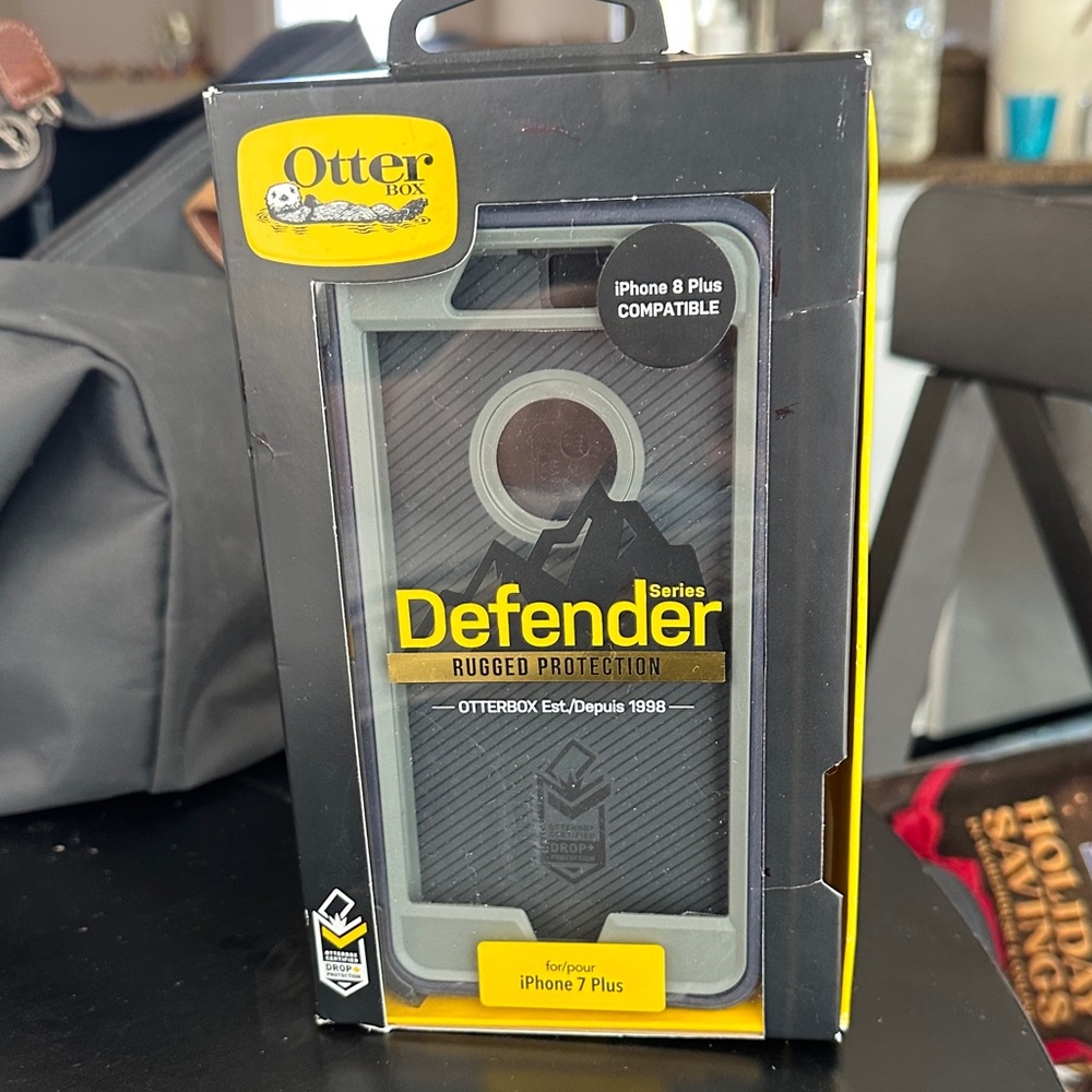 OtterBox Defender Series Case for iPhone 8 Plus or iphone 7 plus- Gray/navy/blk